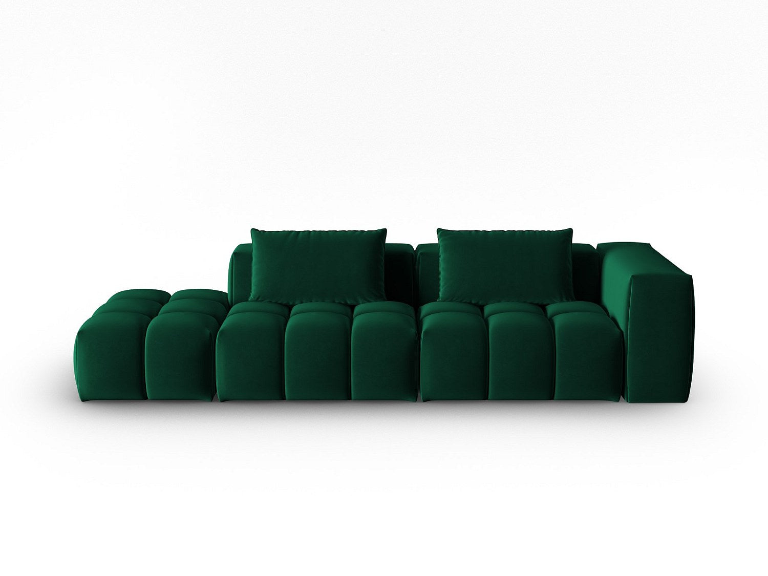 Canapé modulable 3 places vert velours