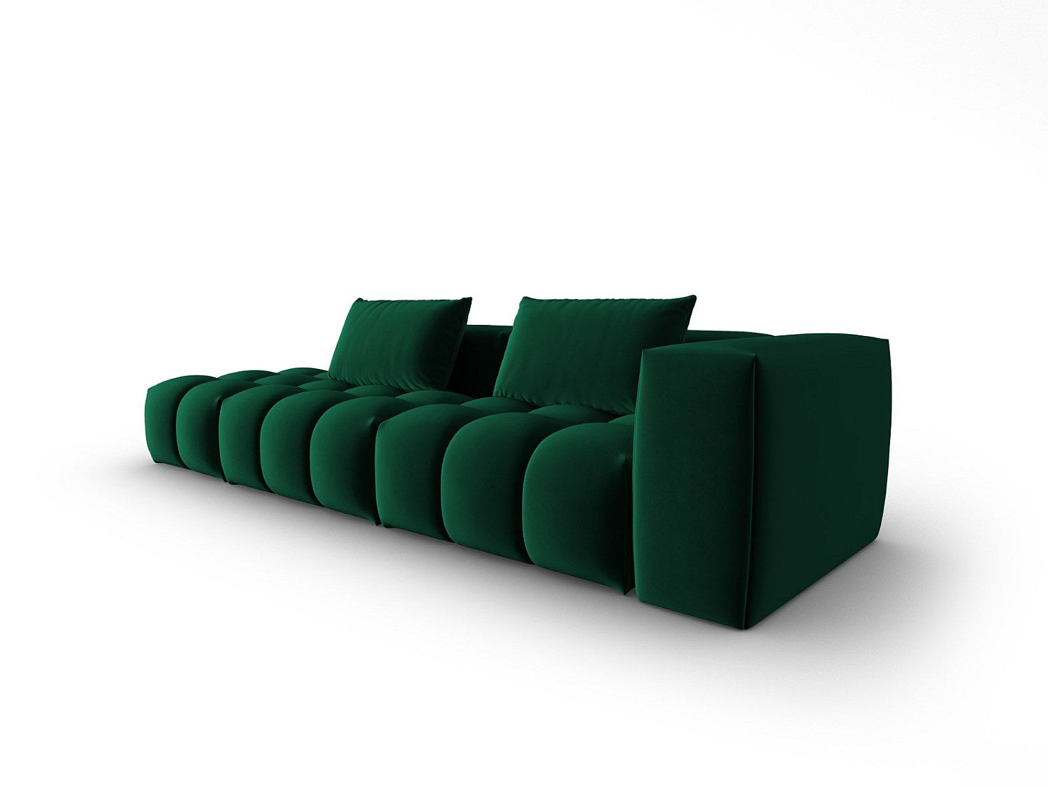 Canapé modulable 3 places vert velours