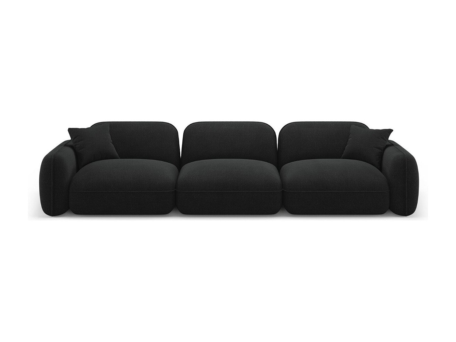 Canapé modulable 4 places gris velours