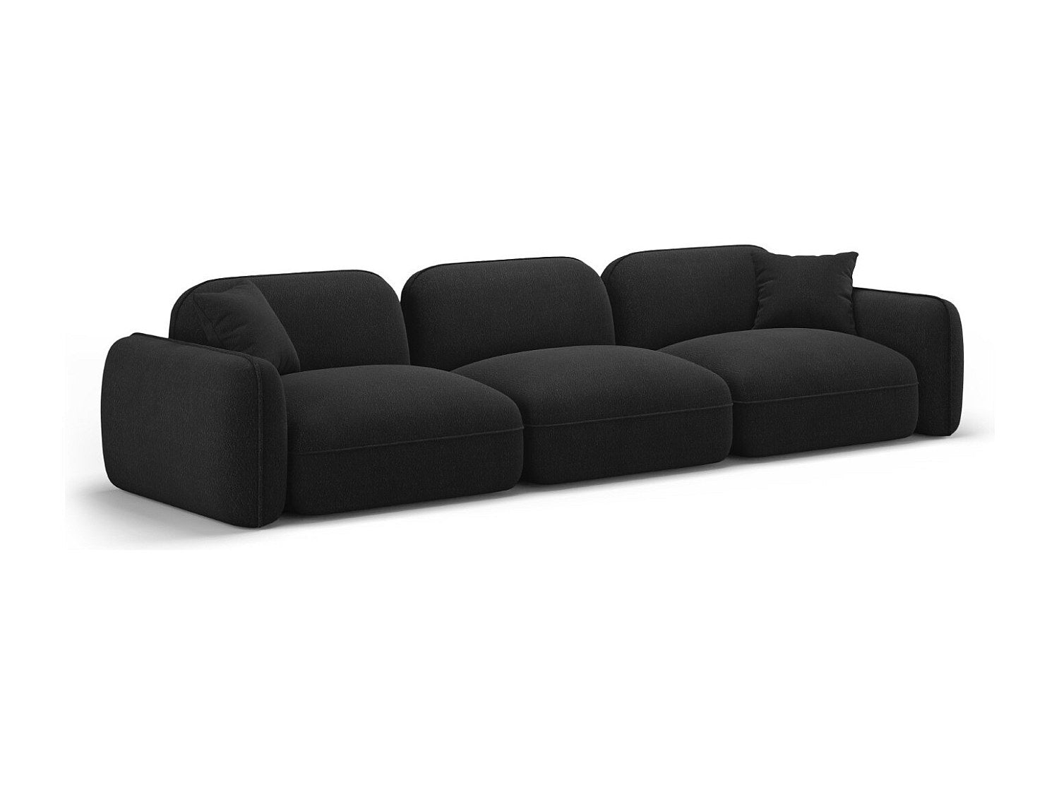Canapé modulable 4 places gris velours