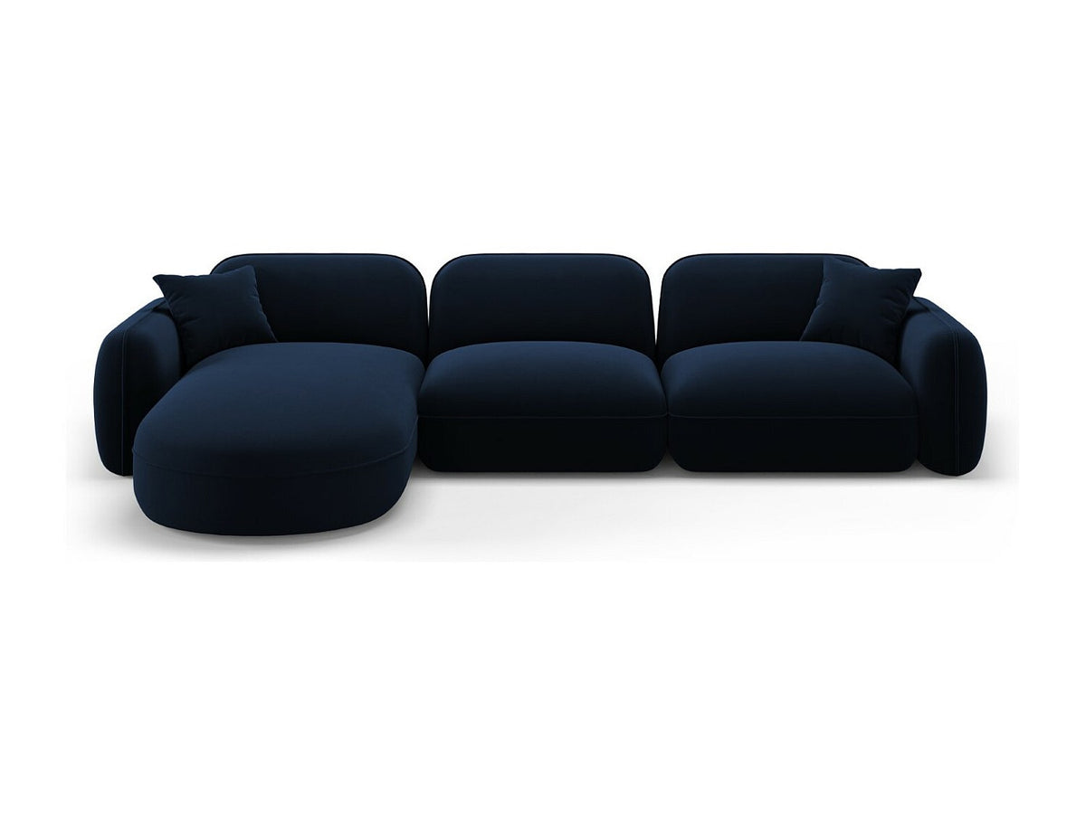 Canapé modulable 4 places bleu velours