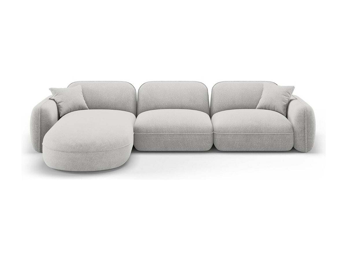 Canapé modulable 4 places gris velours