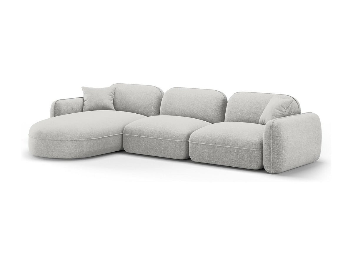 Canapé modulable 4 places gris velours