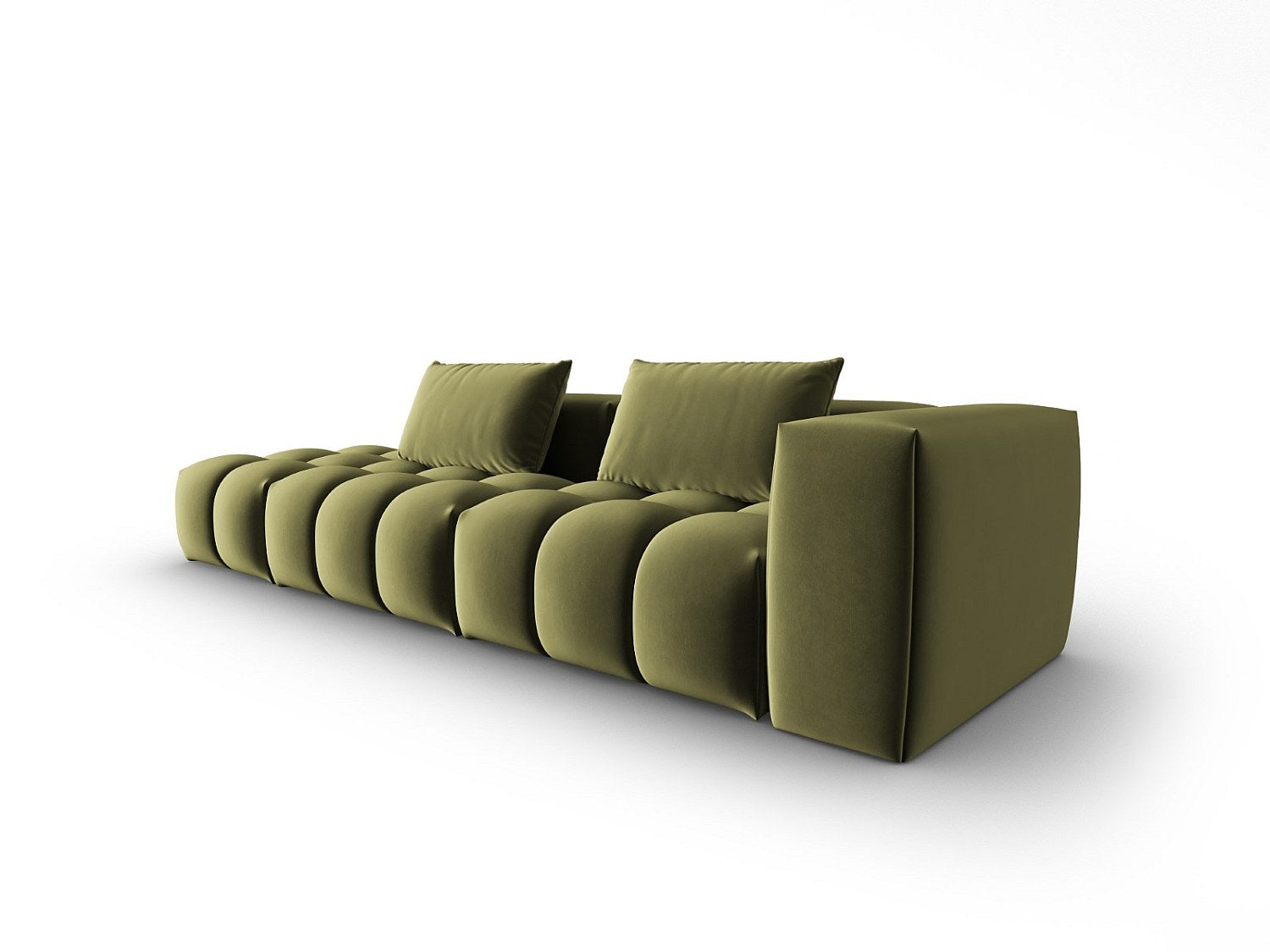 Canapé modulable 3 places vert velours