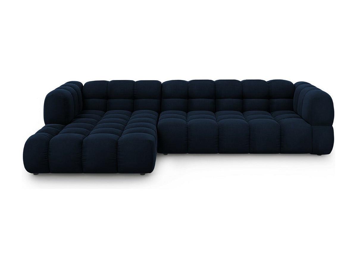 Canapé modulable 4 places bleu velours