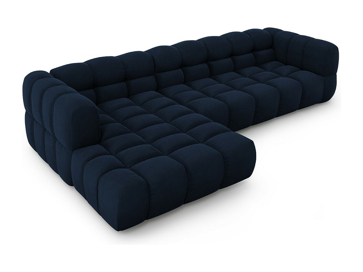 Canapé modulable 4 places bleu velours