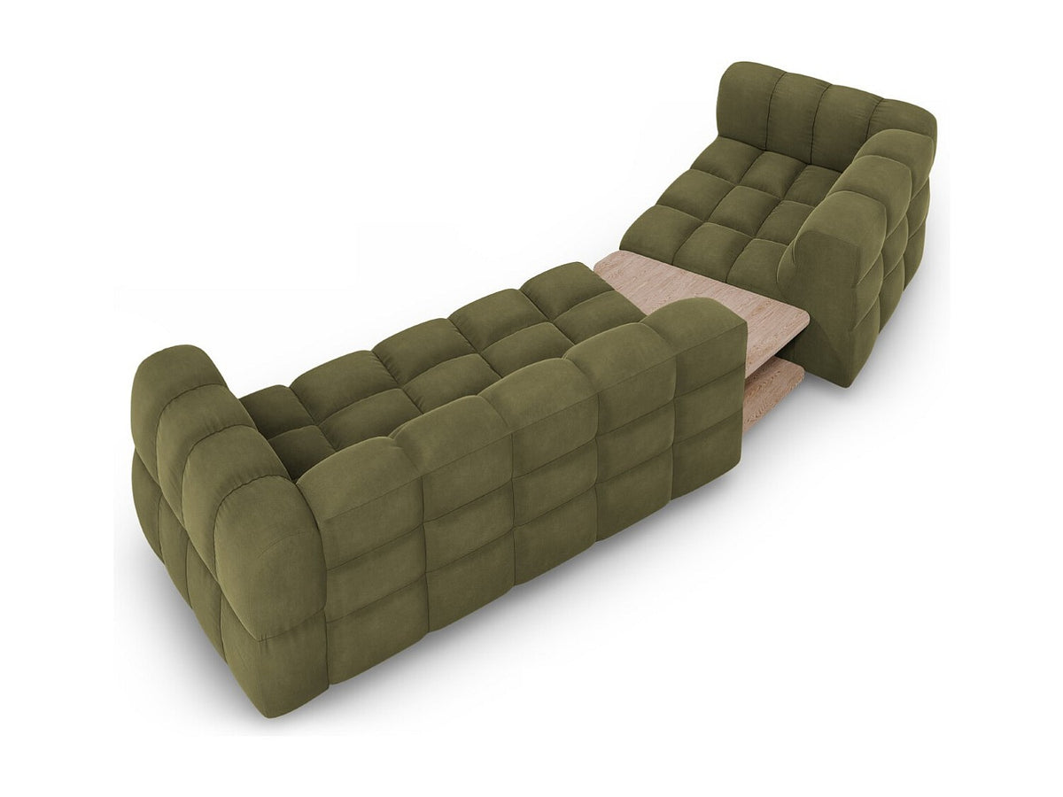 Canapé modulable 3 places vert velours