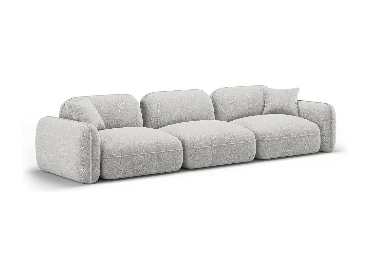 Canapé modulable 4 places gris velours