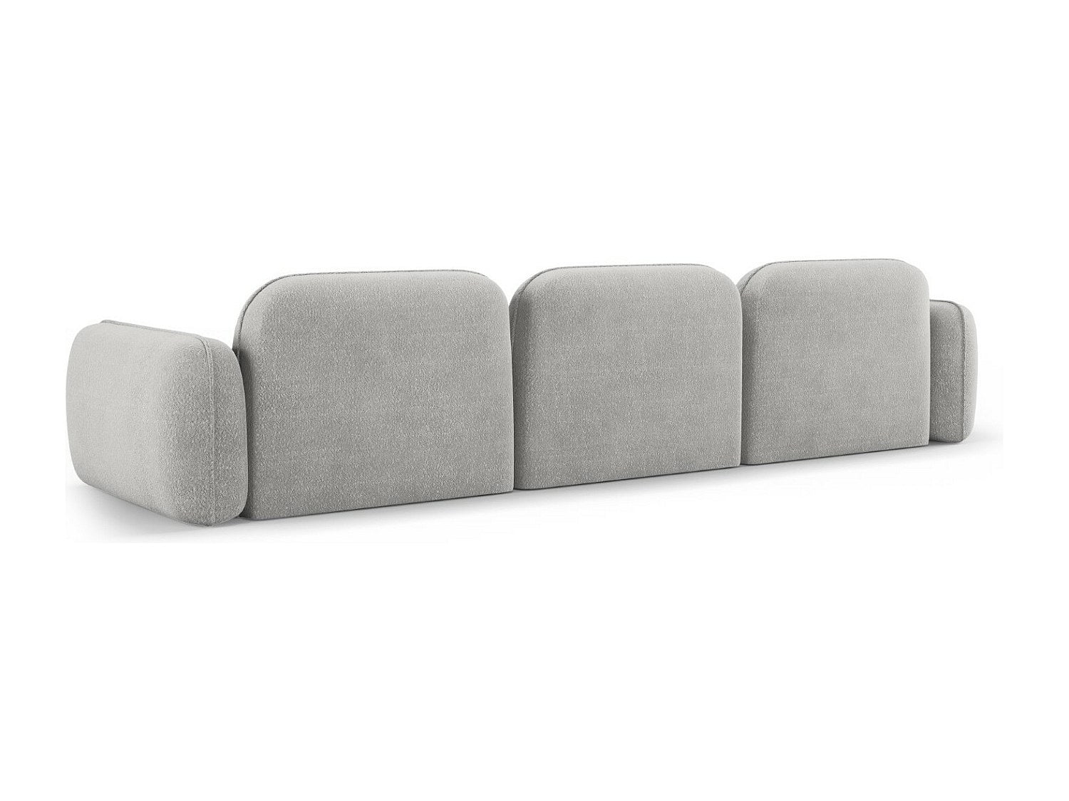 Canapé modulable 4 places gris velours