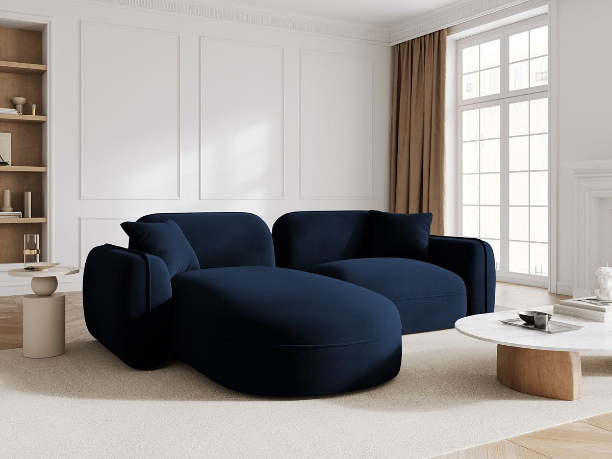 Canapé modulable 3 places bleu velours
