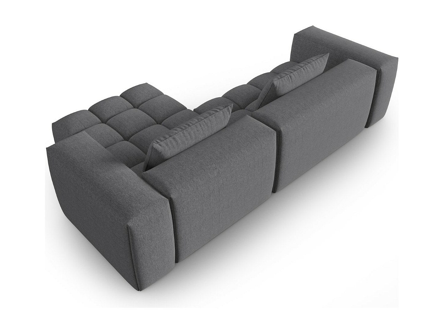 Canapé modulable 3 places gris tissu