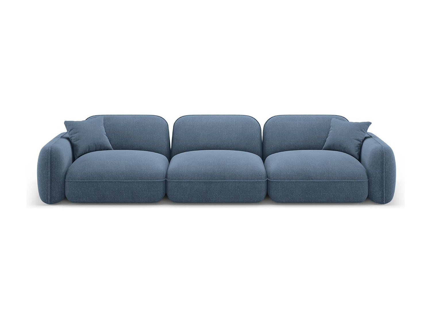 Canapé modulable 4 places bleu velours