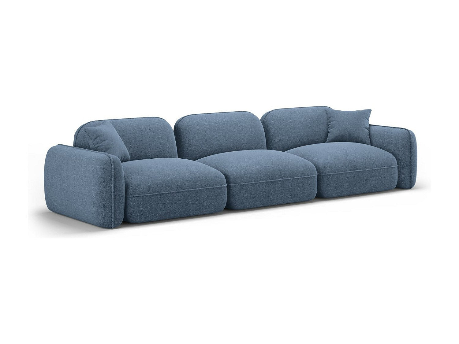 Canapé modulable 4 places bleu velours
