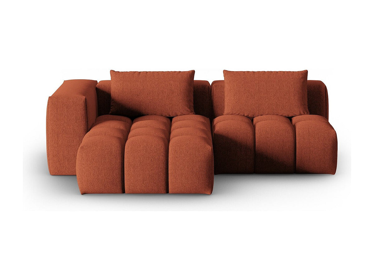 Canapé modulable 3 places orange tissu