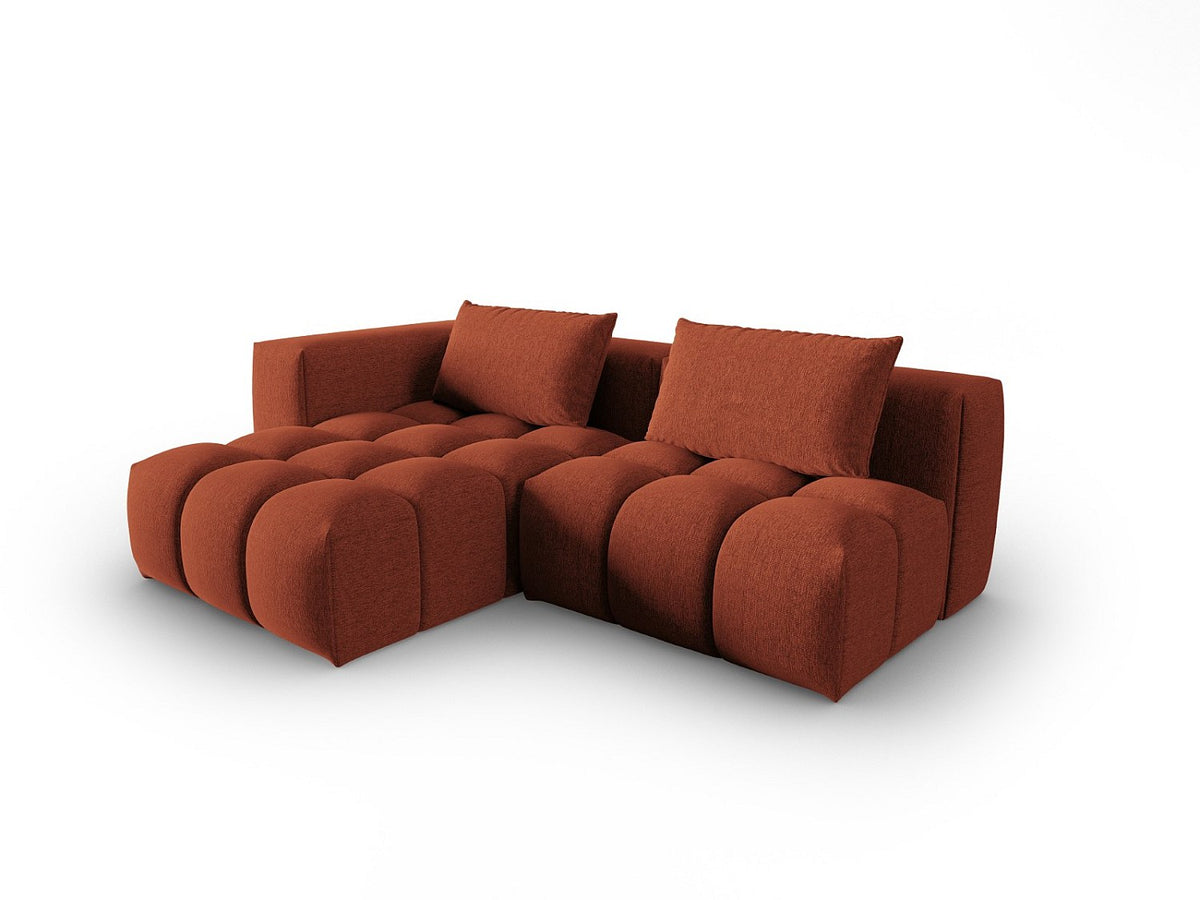 Canapé modulable 3 places orange tissu