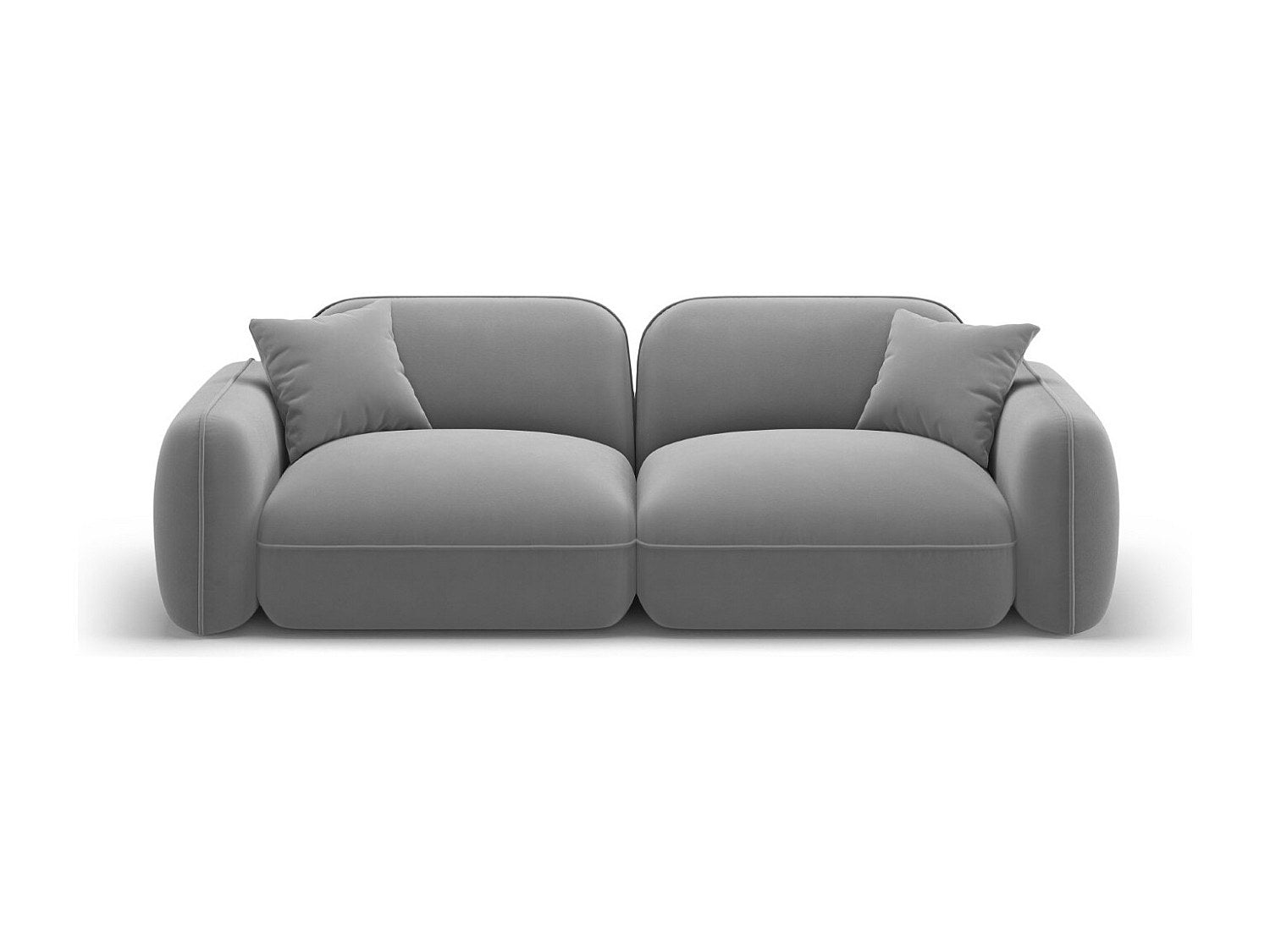 Canapé modulable 3 places gris velours