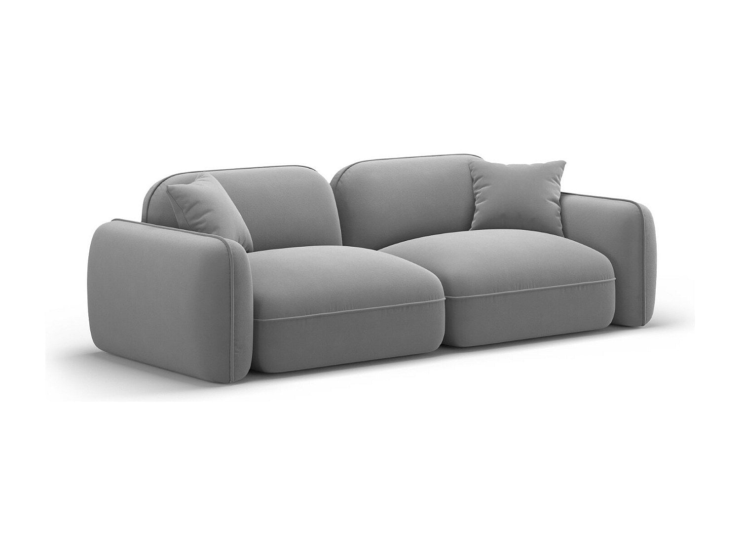 Canapé modulable 3 places gris velours