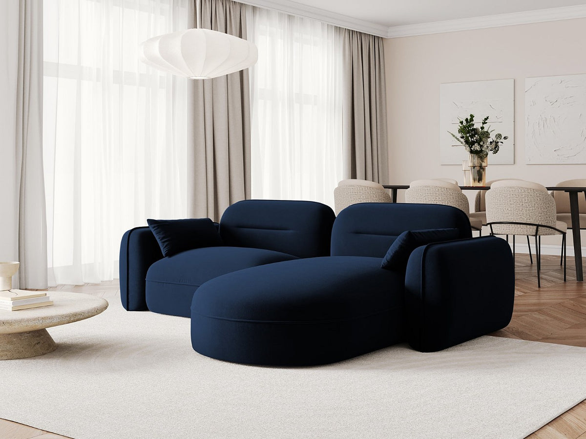 Canapé modulable 3 places bleu velours