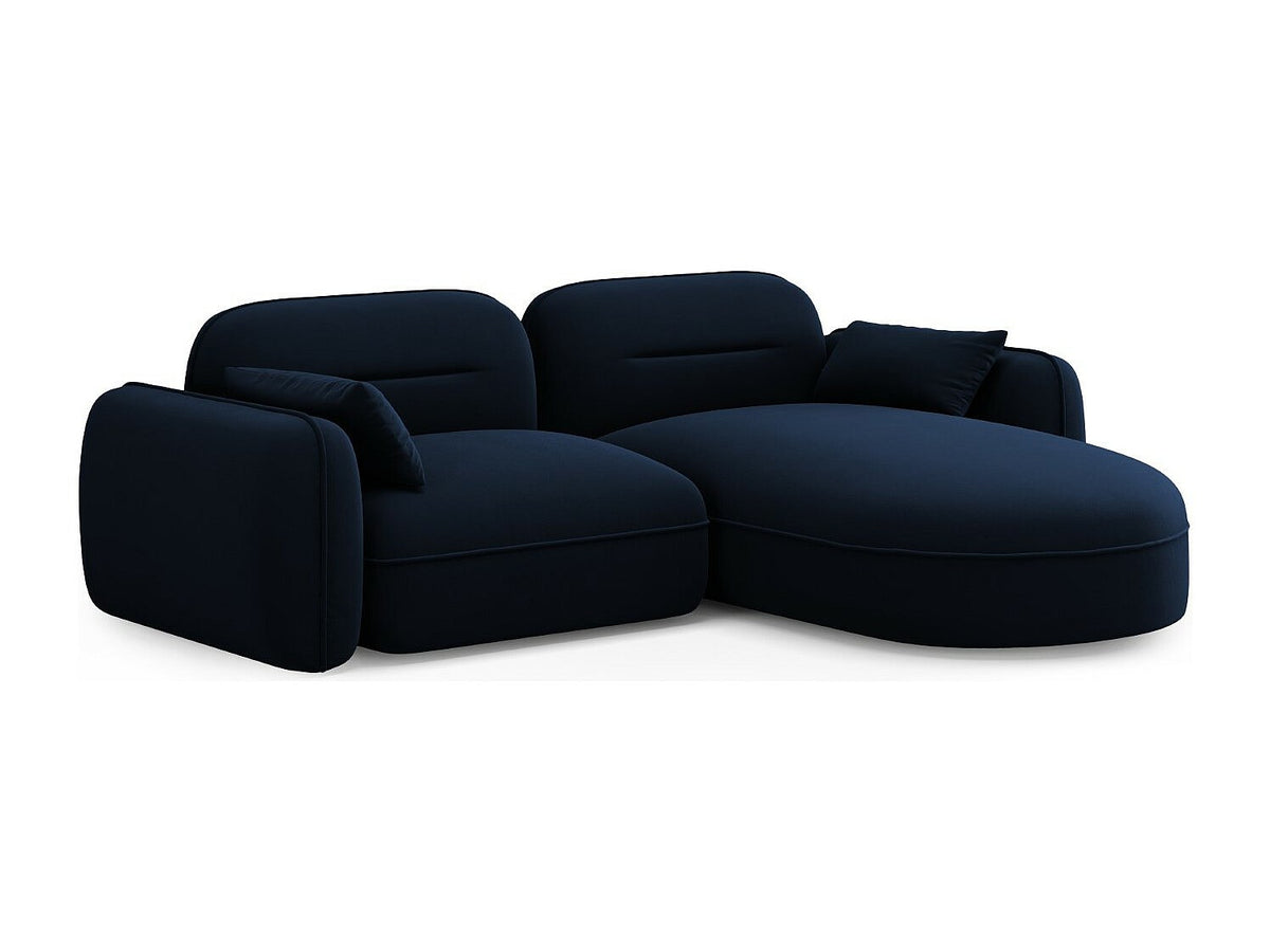 Canapé modulable 3 places bleu velours