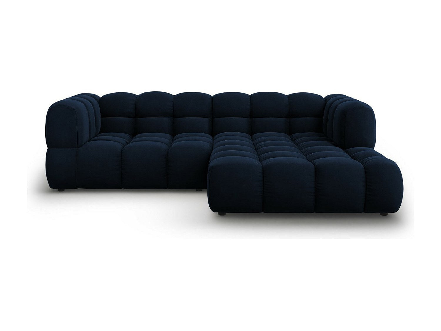 Canapé modulable 3 places bleu velours