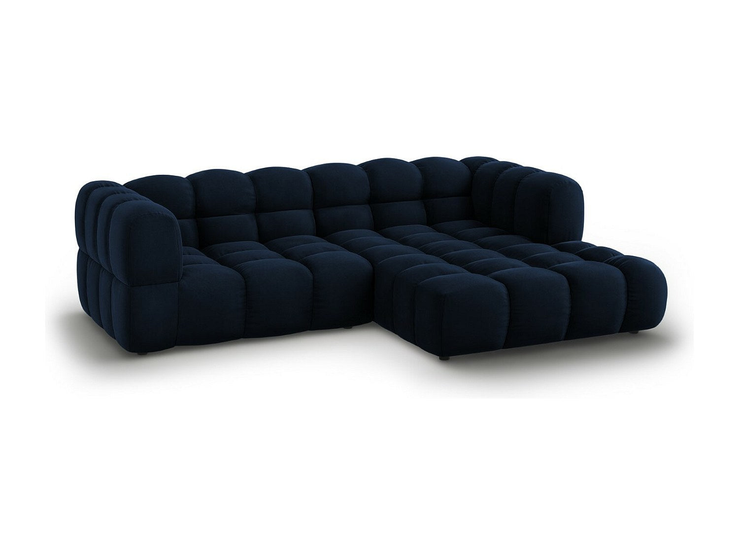 Canapé modulable 3 places bleu velours