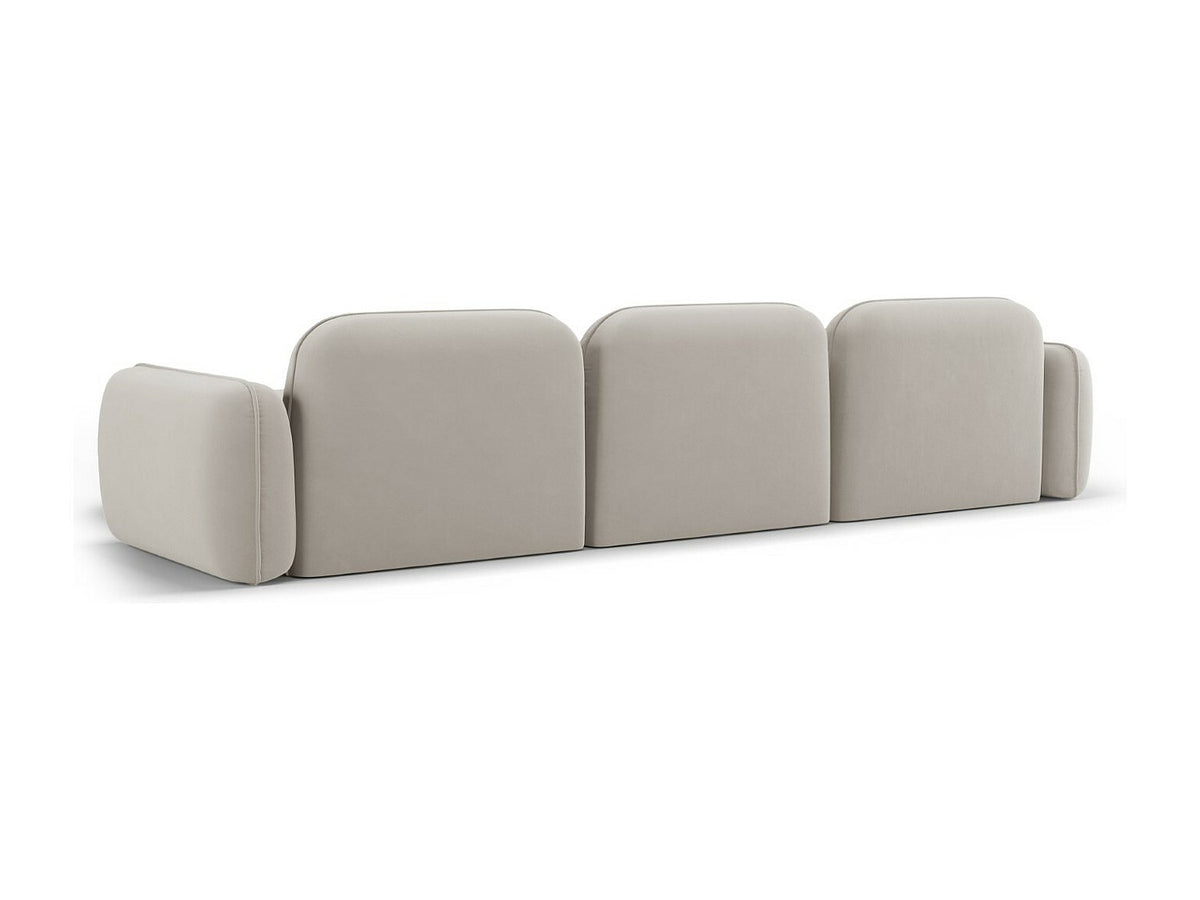 Canapé modulable 4 places beige velours