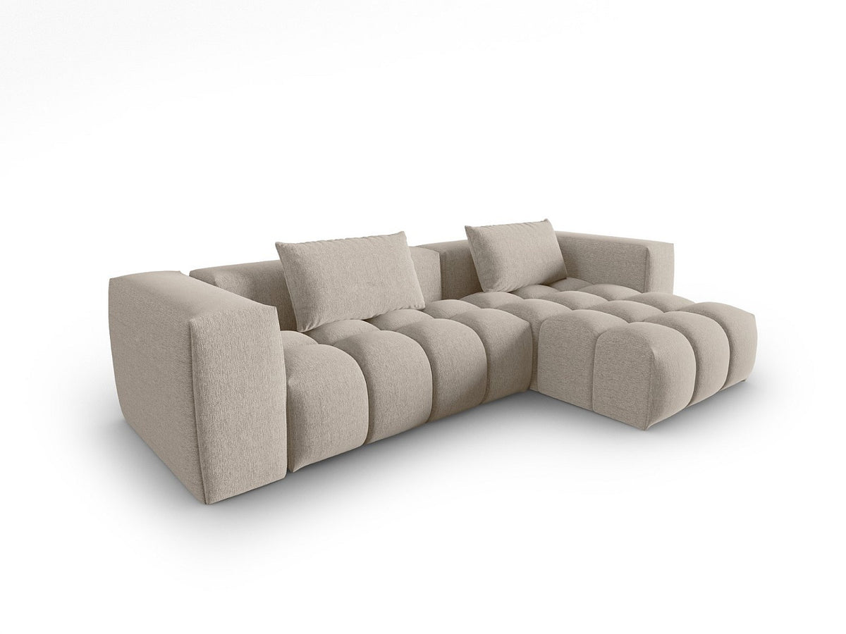 Canapé modulable 3 places marron tissu