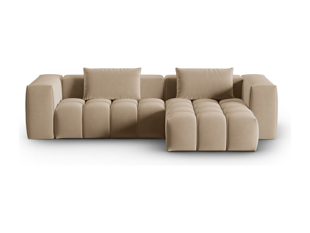 Canapé modulable 3 places marron velours