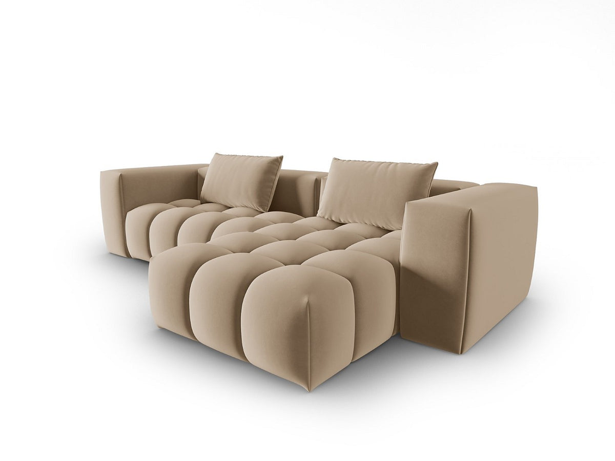 Canapé modulable 3 places marron velours