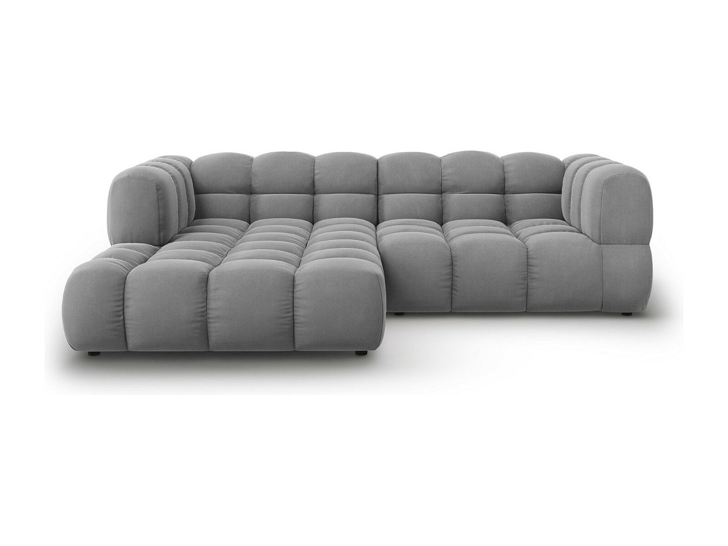 Canapé modulable 3 places gris velours