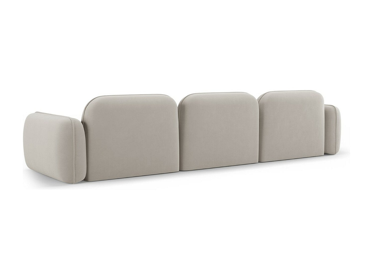 Canapé modulable 4 places beige velours