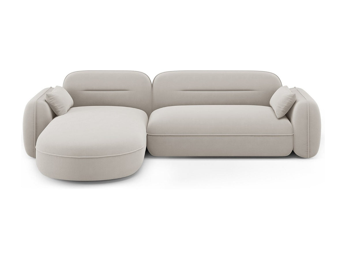 Canapé modulable 4 places beige velours