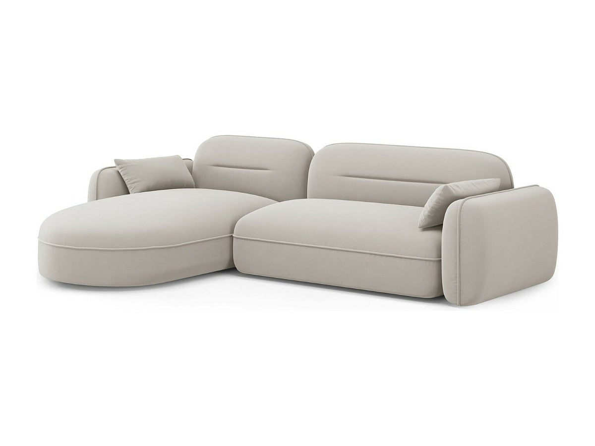 Canapé modulable 4 places beige velours