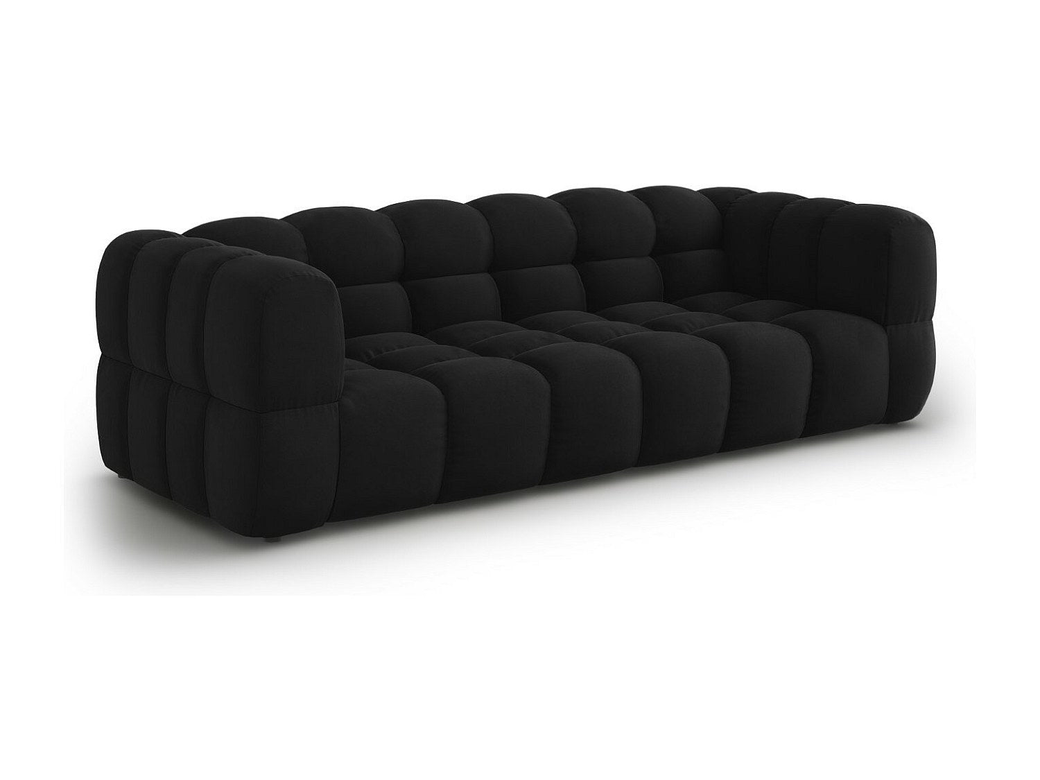 Canapé modulable 4 places noir velours