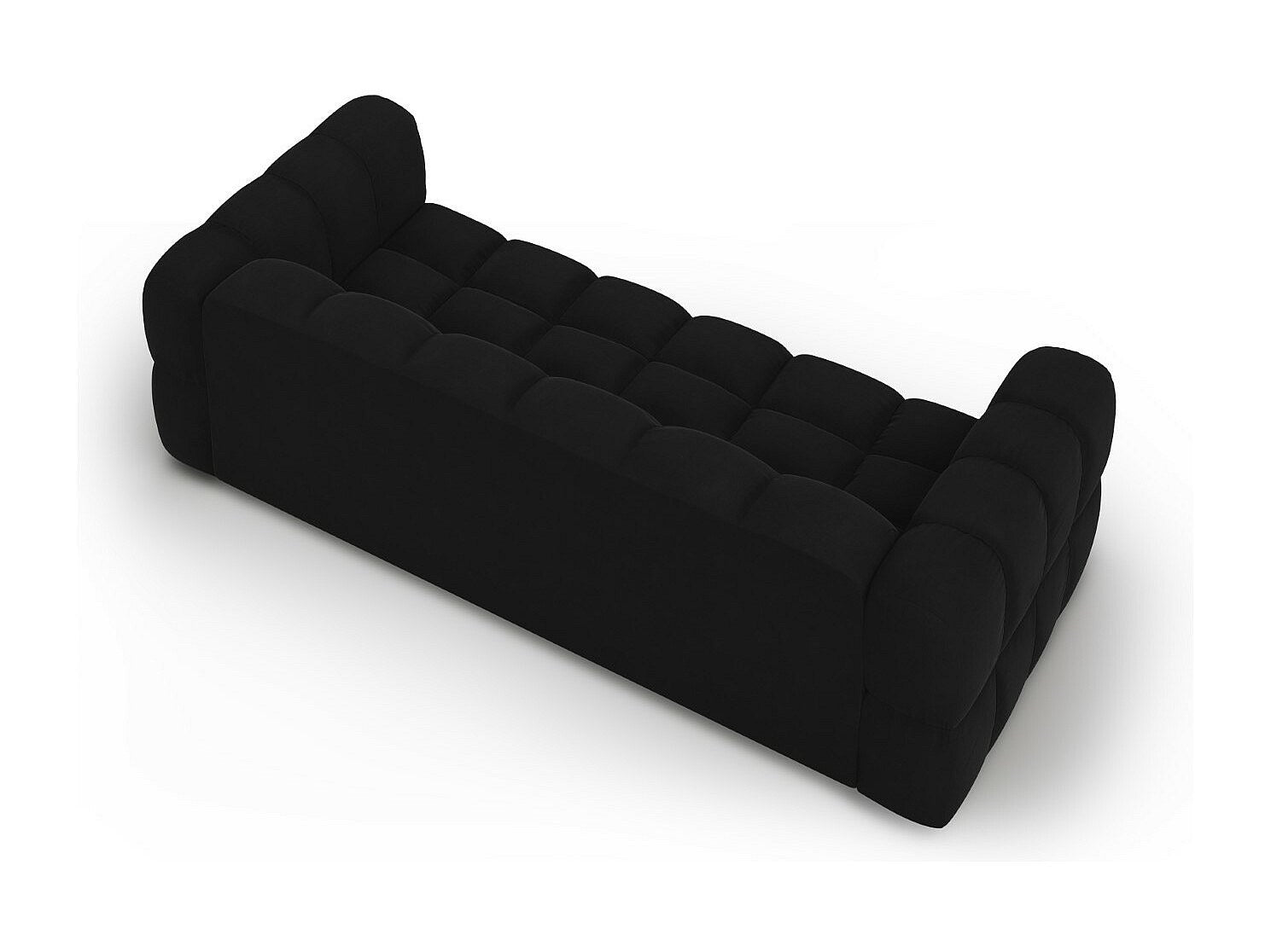 Canapé modulable 4 places noir velours