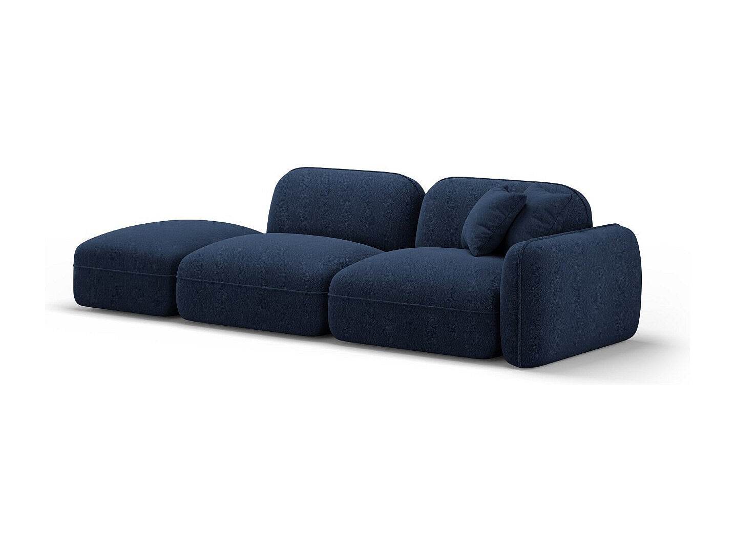 Canapé modulable 3 places bleu velours