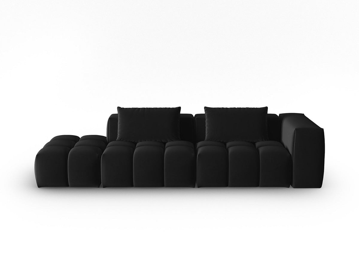 Canapé modulable 3 places noir velours
