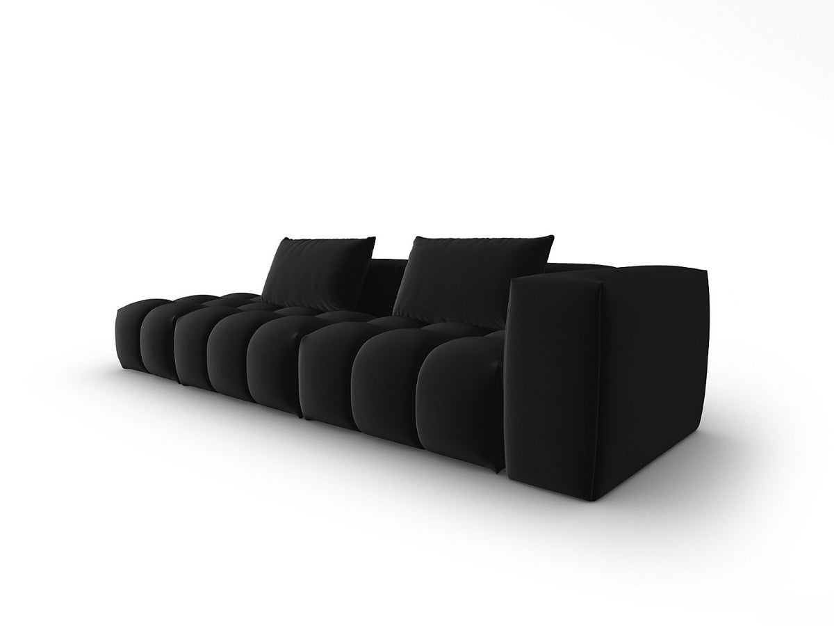 Canapé modulable 3 places noir velours