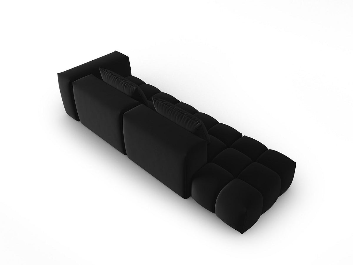 Canapé modulable 3 places noir velours