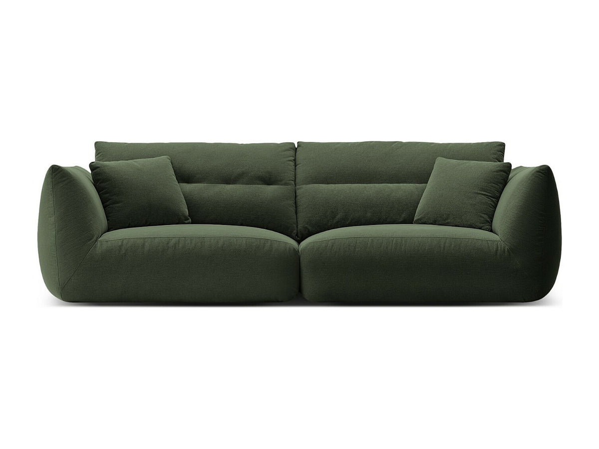 Canapé modulable 4 places vert tissu