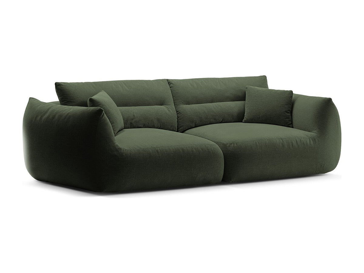 Canapé modulable 4 places vert tissu