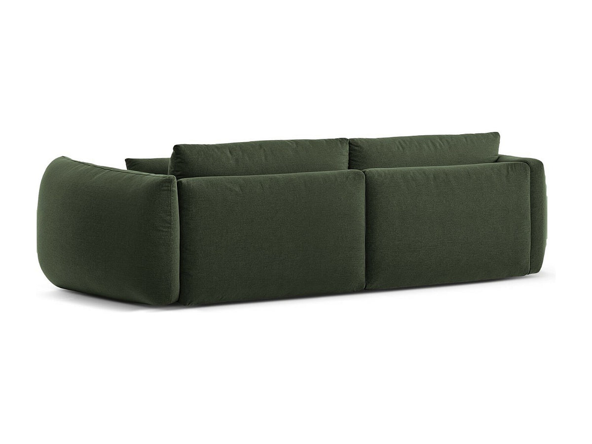 Canapé modulable 4 places vert tissu