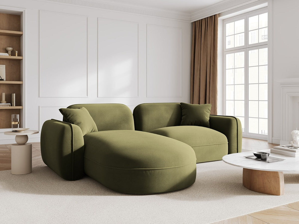 Canapé modulable 3 places vert velours