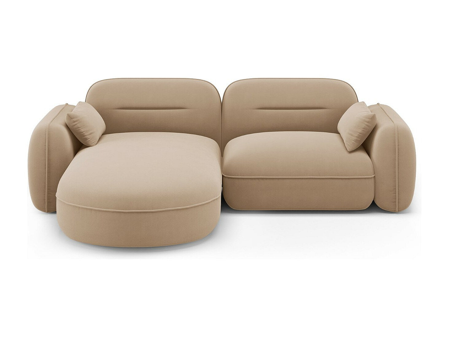 Canapé modulable 3 places marron velours