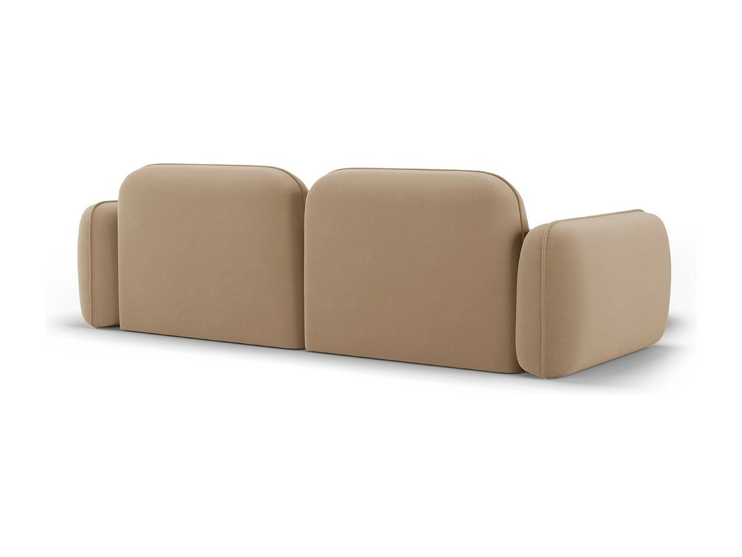 Canapé modulable 3 places marron velours