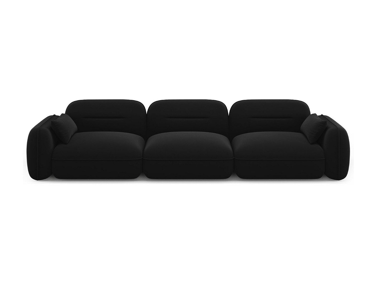 Canapé modulable 4 places noir velours