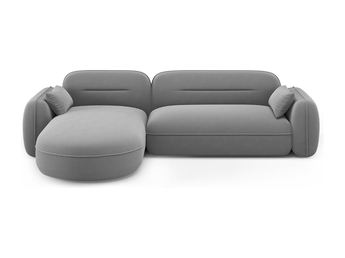 Canapé modulable 4 places gris velours