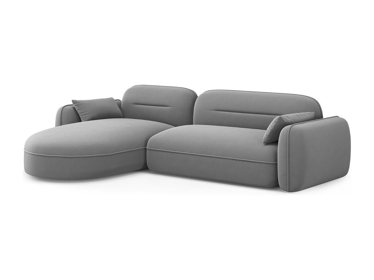 Canapé modulable 4 places gris velours