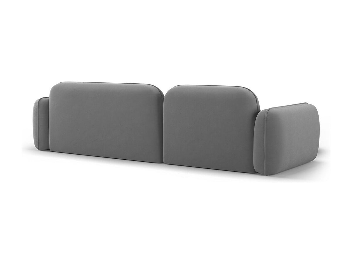Canapé modulable 4 places gris velours