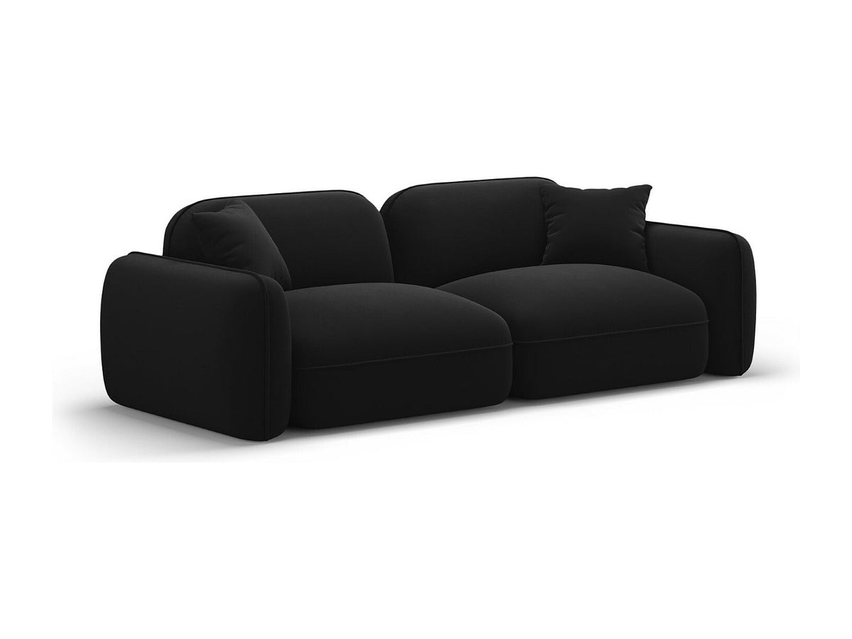 Canapé modulable 3 places noir velours